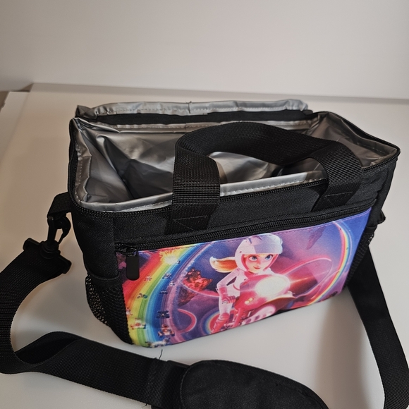 Colorful Insulated Lunch Bag with Rainbow Design - Picture 2 of 2